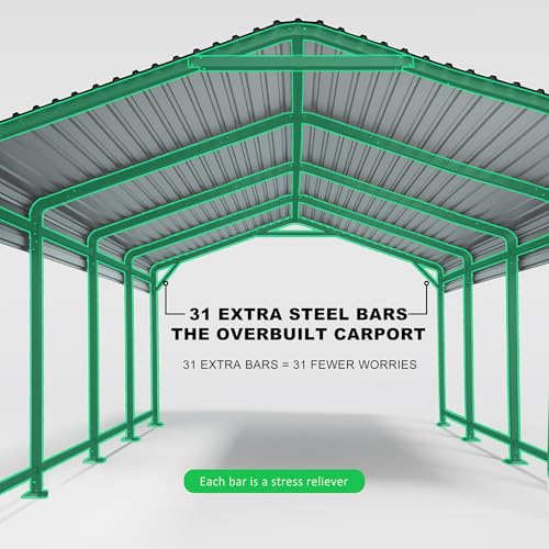 12x20 Heavy Duty Metal Carport
