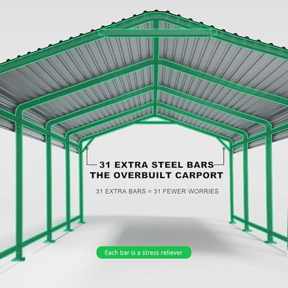 12x20 Heavy Duty Metal Carport