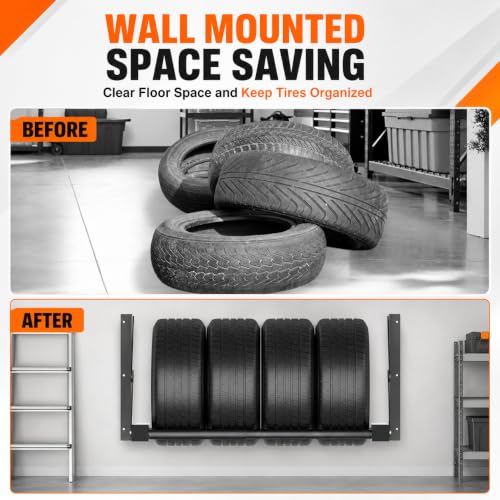 Wall Mounted Folding Tire Rack