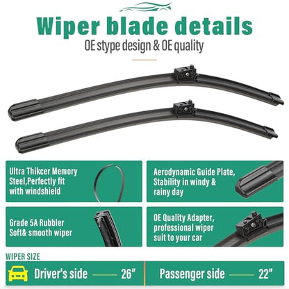 Windshield Wiper Blades Replacement for Mercedes