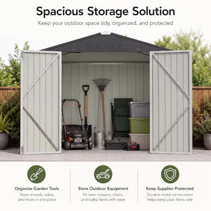 8x6 FT Outdoor Storage Shed