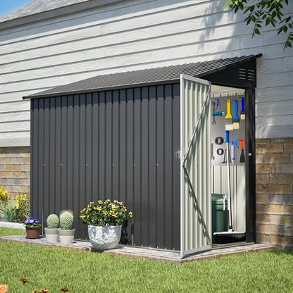4x8 FT Lean to Outdoor Storage Shed