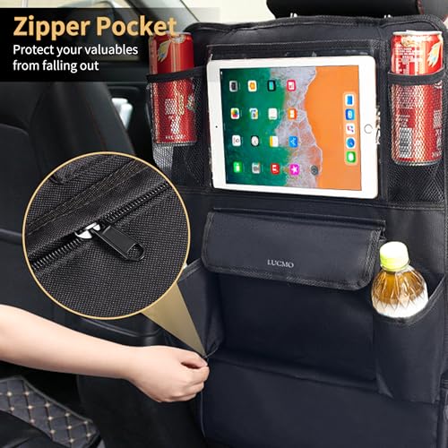 Car Backseat Organizer with Touch Screen Tablet Holder
