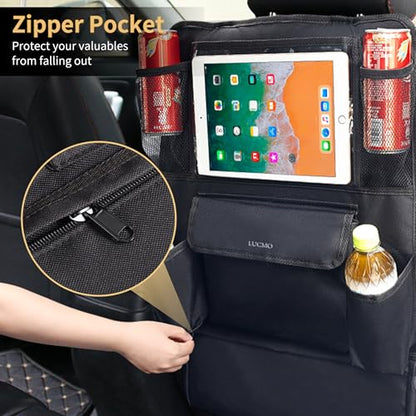 Car Backseat Organizer with Touch Screen Tablet Holder