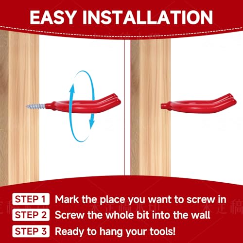 16 PackGarage Storage System Steel U Hooks with Anti (6 Count)