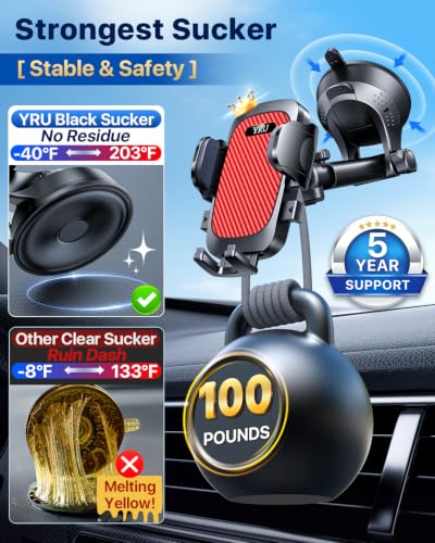 True Upgrade for Safety Car Phone Holder Mount [Patent & Military