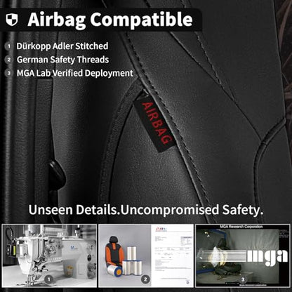 Tacoma Leather Car Seat Covers Custom Fit for Toyota Tacoma 2012 2013 2014 2015