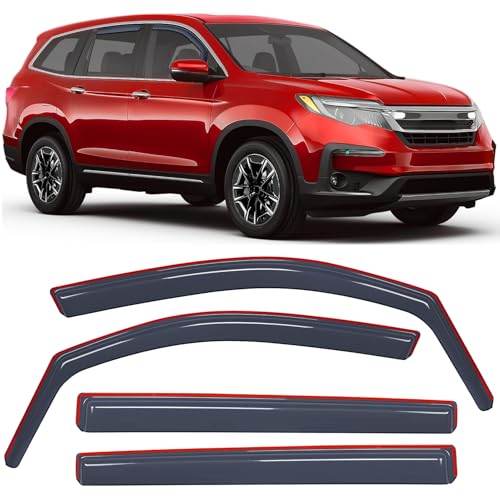in Channel Rain Guards for Honda Pilot 2016 (4 Count)