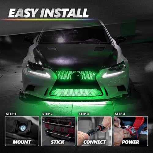Aura Pro RGB Grille Accent Lights 24" with App & Remote Control (4 Count)