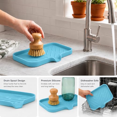 Silicone Soap Dish with Drain Spout
