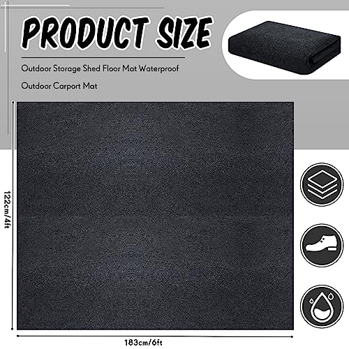 Shed Floor Mat 6 x 4 ft Outdoor Waterproof Nonslip Durable Storage Sheds Protector Rug for Carport Patio Garage Garden Spring Summer Outdoor