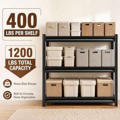 Heavy Duty Metal Bookshelf Adjustable Storage Shelving Unit for Home Office