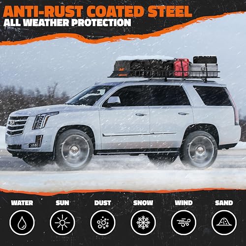 90"x50"x6" XXL Heavy Duty Roof Rack Cargo Basket 2