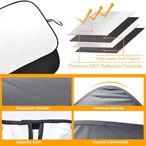 Foldable Front Windshield Sunshade fit for Hyundai Kona 2018