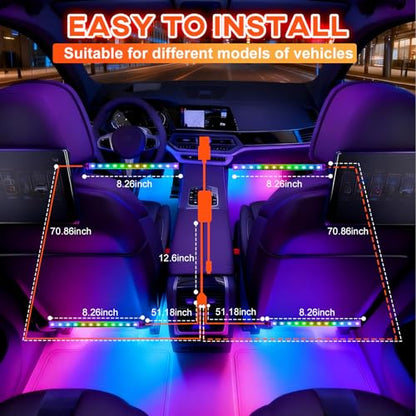 Car Led Strip Lights (4 Count)