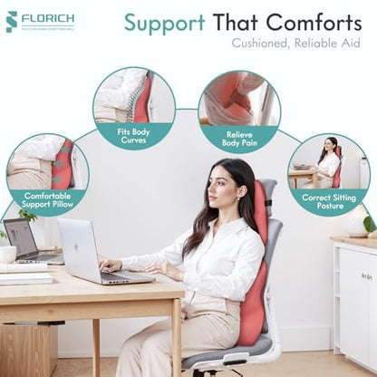 Car Lumbar Support Pillow and Neck Headrest Pillow for Office Chair