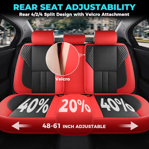 Universal Car Seat Covers for SUVs Sedans Trucks Redblack