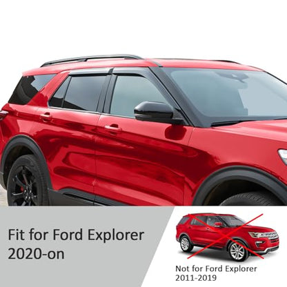 Tape on Extra Durable Rain Guards for Ford Explorer 2020