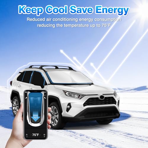 Windshield Sun Shade for Toyota RAV4 2013 (8 Count)