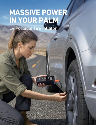L4 Cordless Tire Inflator Portable Air Compressor