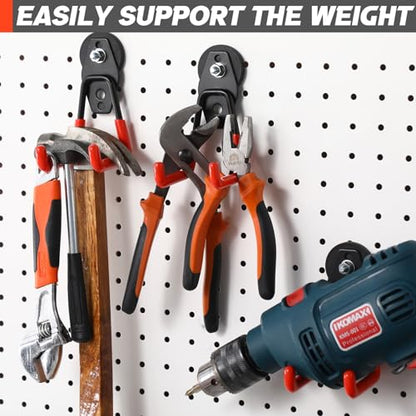 10 Pcs Large Magnetic Hooks Heavy Duty Garage Magnet Hooks Strong Storage Utility Magnetic Hangers with Anti Slip Rubber Coating for Indoor and Outdoor Hanging