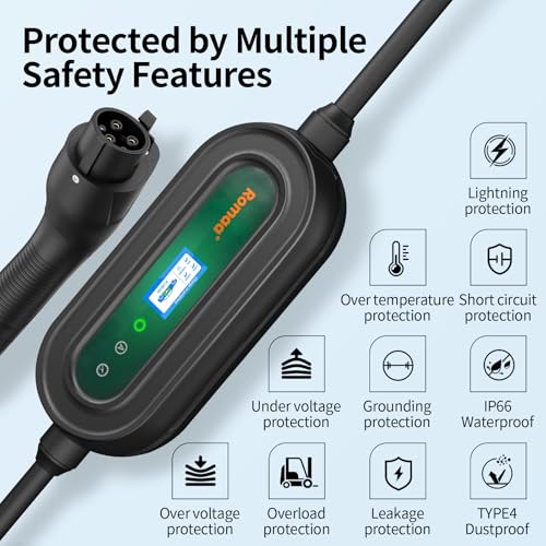 Level 2 EV Charger 40 Amp Portable J1772 Charger