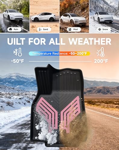 Premium Color TPE Floor Mats Custom Fit for Tesla Model Y Juniper 2025 2026