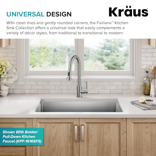 Stainless Steel 33 in 18 Gauge Undermount Sink KHU640