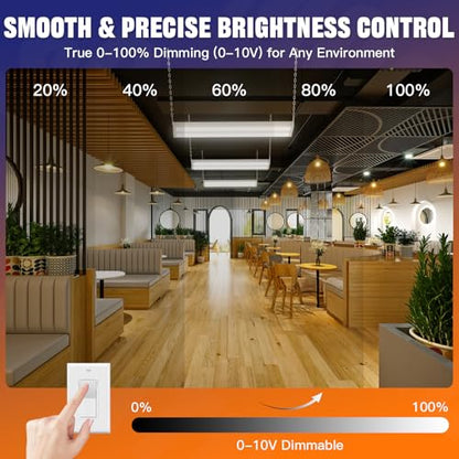 300/240/200W LED Linear High Bay Light 45000LM 5000K 120-277V, 4-Pack (4 Count)
