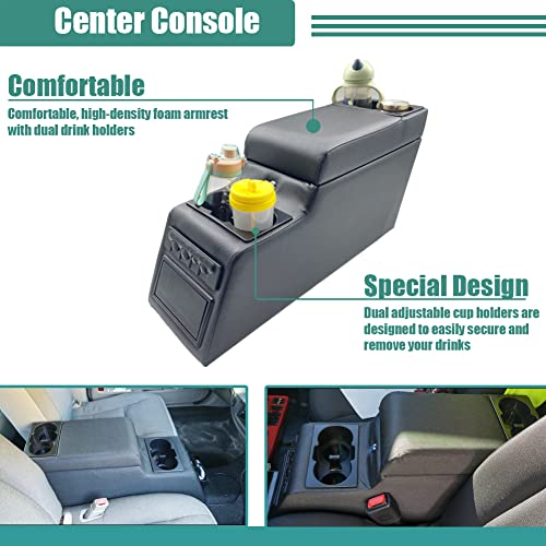 31515 Denim Black Deluxe Locking Center Console for Jeep CJ