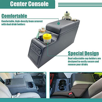 31515 Denim Black Deluxe Locking Center Console for Jeep CJ