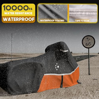 Motorcycle Cover 420D Heavy Duty Storage for Touring Models Harley Davidson Road King