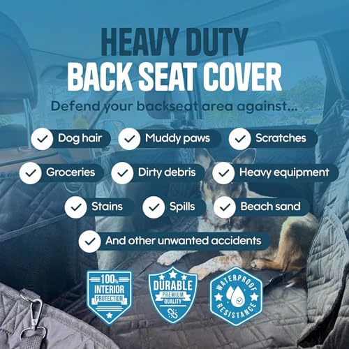 Bulldogology Hard Bottom Dog Seat Cover for Back Seat