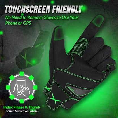Breathable Motorcycle Gloves for Men with TPR & Kevlar Palm Protection Hard Knuckles Touchscreen