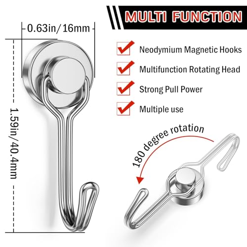 50 Pack Magnetic Hooks (50 Count)