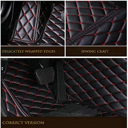 Custom Leather Waterproof Car Floor Mats for 99% Sedan SUV Sports Car Black Beige Men's Women's Vehicle Pads Mat