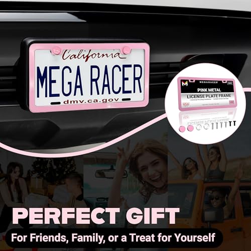 Premium Slim Princess Pink License Plate Frame