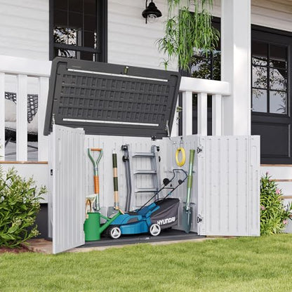 Outdoor Storage Cabinet 35 Cu.Ft Outdoor Trash Can Storage Shed