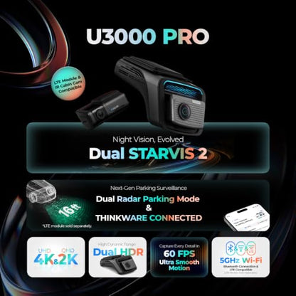 U3000 PRO Dash Cam 4K Front