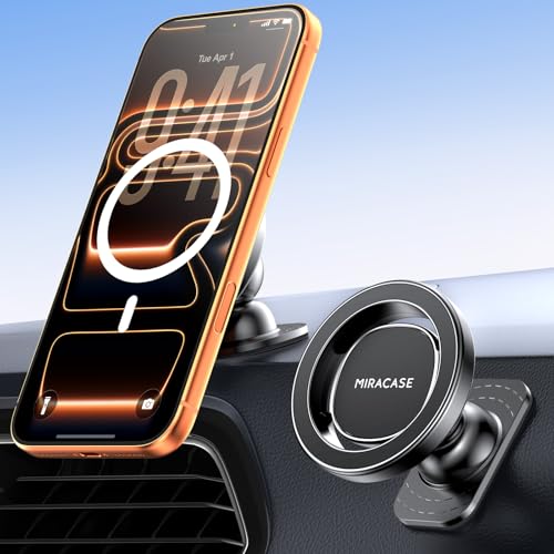Latest Upgrade for MagSafe Car Mount [33+LBS Strong Suction & 2200gf Magnetic] Small Phone Holders for Your Car Dashboard