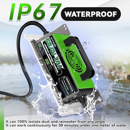 58.4V 20A LiFePO4 Battery Charger Support 0V Restart Charging Function
