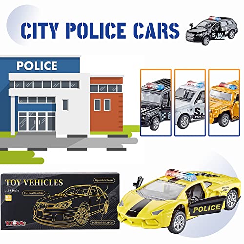 Die Cast Metal Toy Cars Open Doors (5 Count)