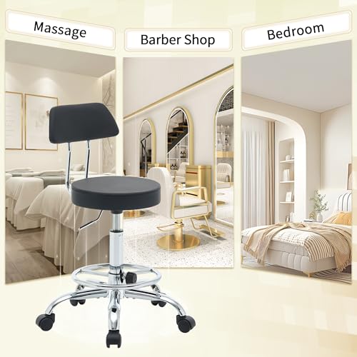 Rolling Stool with Back
