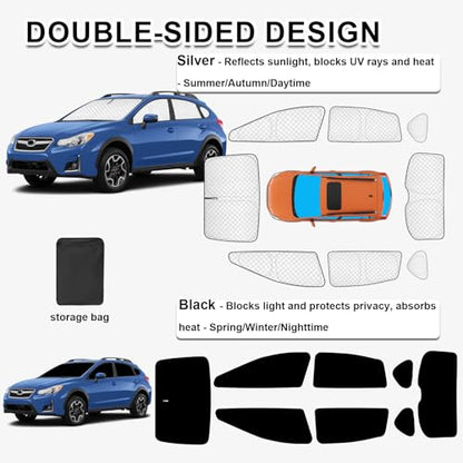 8pcs Thicken Sun Shades Custom Fit for Subaru Crosstrek 2013