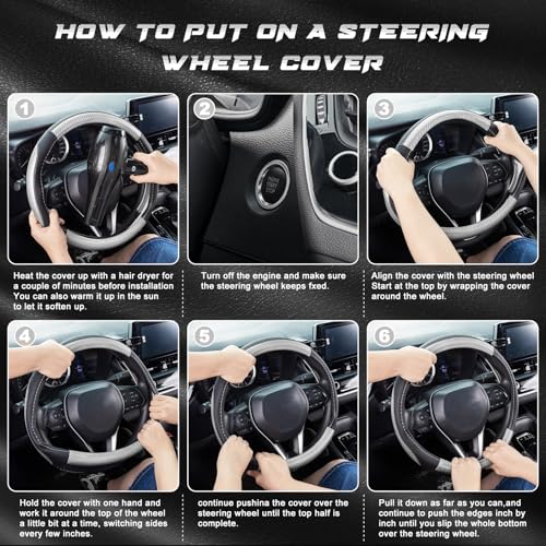 Car Steering Wheel Cover 15.5"