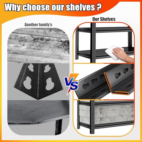 2pack Garage Shelving Heavy Duty Storage Shelves for Garage (5 Count)