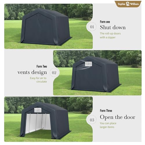 Carport Storage Shed 10x15 ft Portable