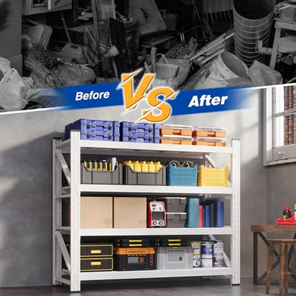 48" W Storage Shelves 3000lbs Garage Metal Shelving Heavy Duty Garage Shelves Adjustable Storage Shelves for Industrial