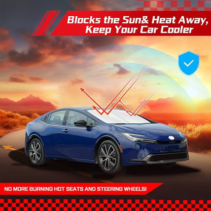 Windshield Sun Shade for Toyota Prius Prime Hatchback 2023