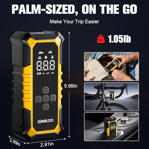 A6 Gear 160 PSI & 7500mAh Tire Inflator Portable Air Compressor